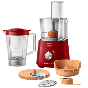 Multiprocessador PowerChop 750 Plus Philips Walita Vermelho 750W + 6 acessórios inclusos - RI7302