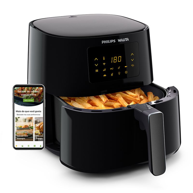 Fritadeira Airfryer Essential XL Conectada Philips Walita Preta 2000W RI9280/90 Phillips