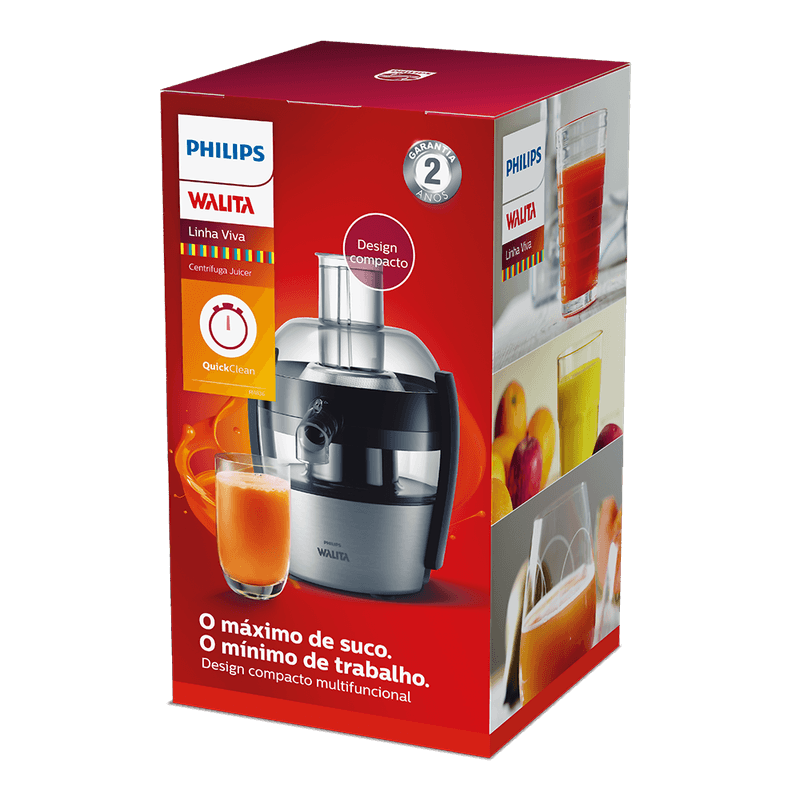 Centrífuga Juicer Philips Walita Inox 500W RI1836 Walita