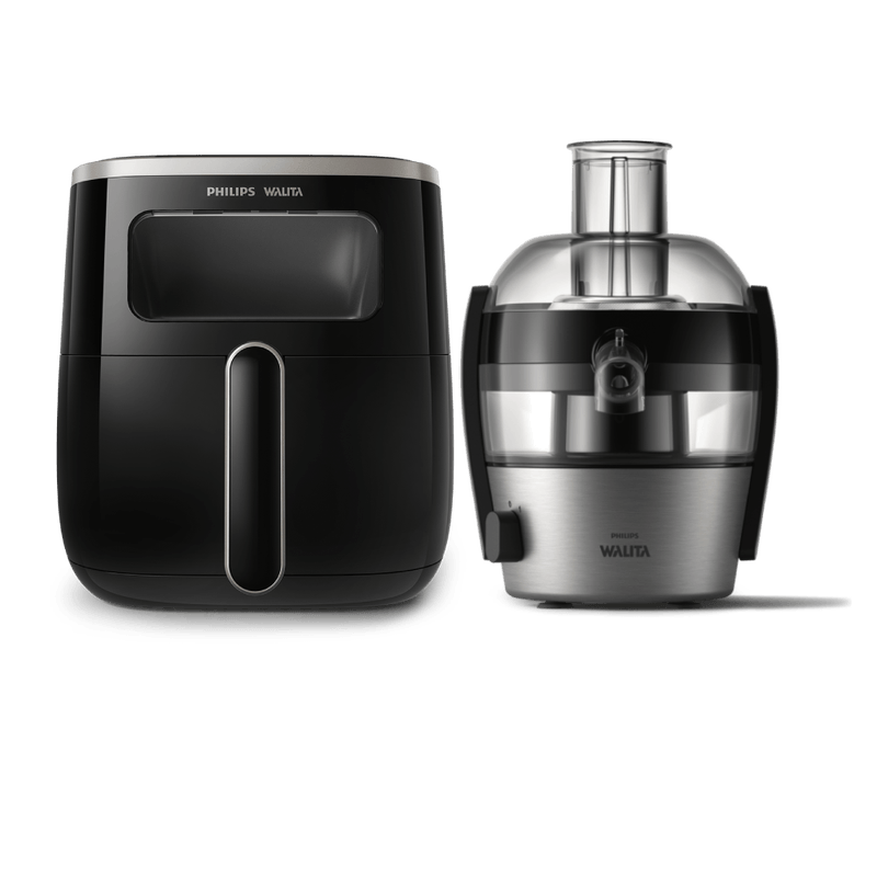 Fritadeira Airfryer Com Visor + Centrífuga Juicer Philips Walita Inox ...