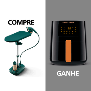 Compre Ferro, Tábua, Vaporizador de Roupas 3 em 1 Ganhe Fritadeira Airfryer Conectada Série 5000