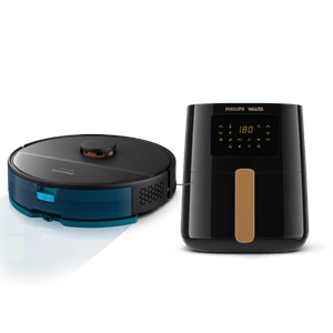 Aspirador de Pó Robô e Mop Série 3000 XU3000 + Fritadeira Airfryer Conectada Série 5000 RI9255